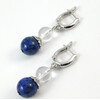 Lapis lazuli, rock crystal earrings