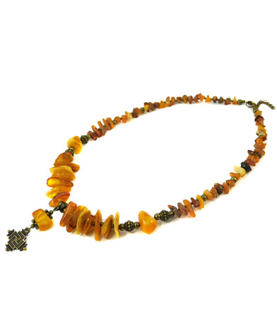 Necklace "Menchul" Amber