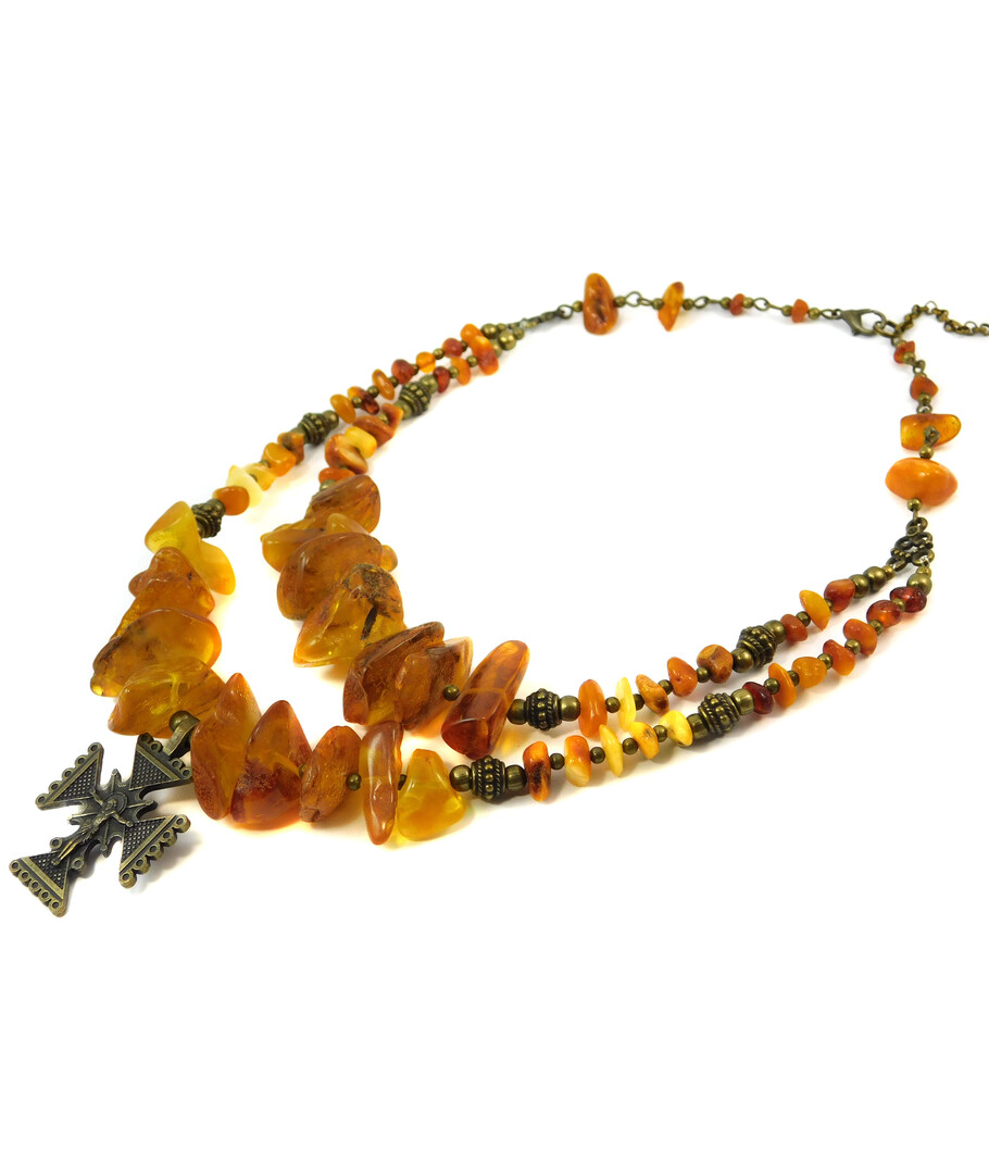 Necklace "Petros" Amber