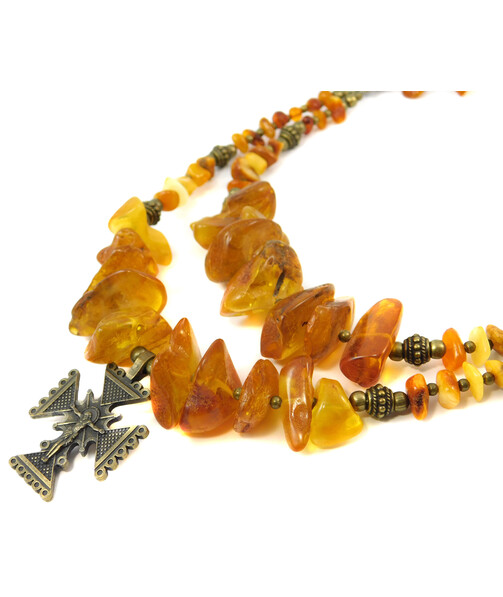 Necklace "Petros" Amber