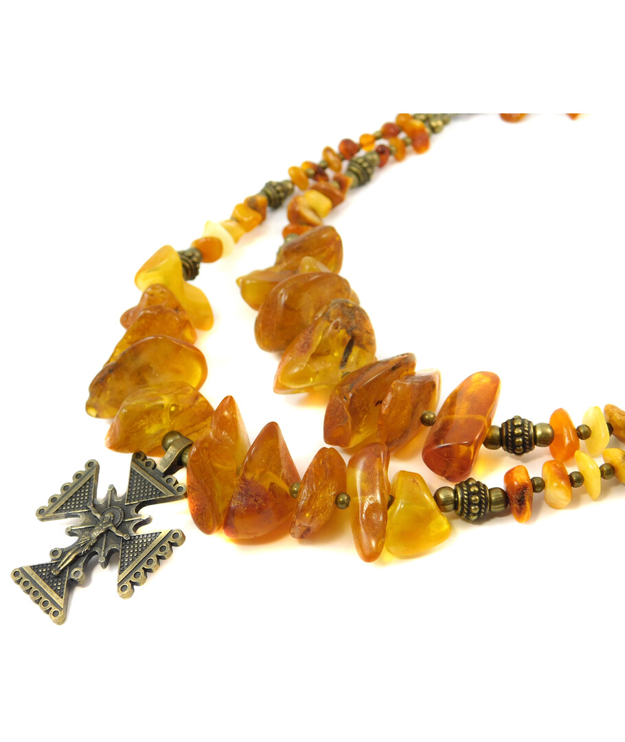 Necklace "Petros" Amber