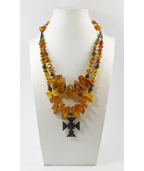 Necklace "Petros" Amber