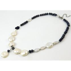 Necklace "Ursula" Pearls are dark, baroque
