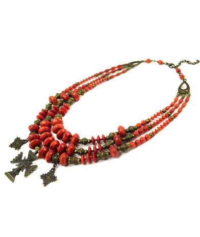 Necklace "Clement" Sponge coral