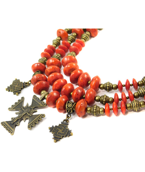 Necklace "Clement" Sponge coral