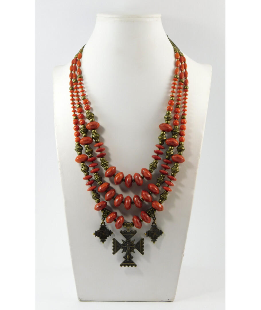 Necklace "Clement" Sponge coral