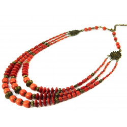 Necklace "Russia" Orange coral