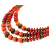 Necklace &quot;Russia&quot; Orange coral