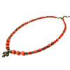 Necklace &quot;Madeline&quot; Orange coral