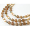 Necklace &quot;Gobi&quot; Sunstone, Pearls