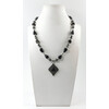 Necklace &quot;Monument&quot; Agate, Hematite