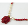 Necklace &quot;Kiss&quot; Faceted coral, Pearls