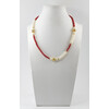 Necklace &quot;Kiss&quot; Faceted coral, Pearls