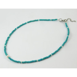 Necklace "Liana" Turquoise press, Pearls