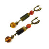 Earrings &quot;Cocktail&quot; Amber, Hawk&#039;s eye, Carnelian