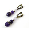 Earrings &quot;Mysterious Stranger&quot; Amethyst