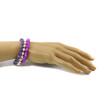 Bracelet &quot;Three colors&quot; Amethyst, Majorca, Shells