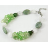 Bracelet &quot;New Spring&quot; Jadeite, Selenite, Prenite crumb