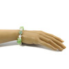 Bracelet &quot;New Spring&quot; Jadeite, Selenite, Prenite crumb