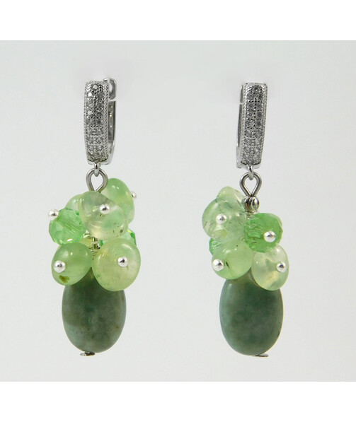 Earrings "New Spring" Jadeite, Prenit krihta