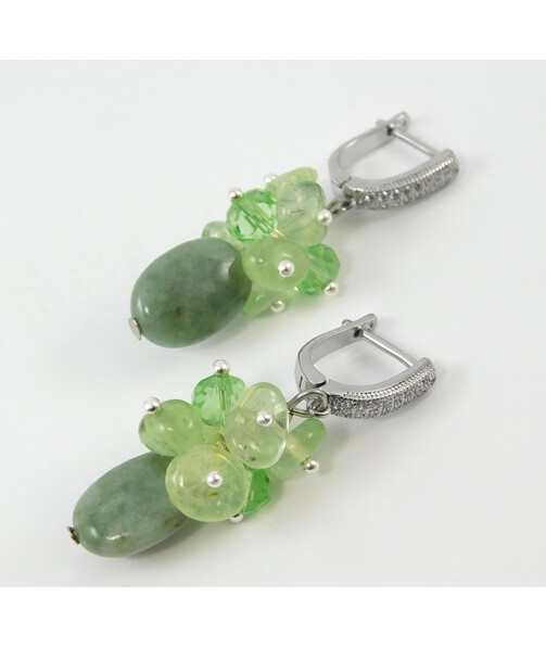 Earrings "New Spring" Jadeite, Prenit krihta