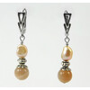 Earrings &quot;Gobi&quot; Sunstone, Pearls