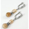 Earrings &quot;Gobi&quot; Sunstone, Pearls