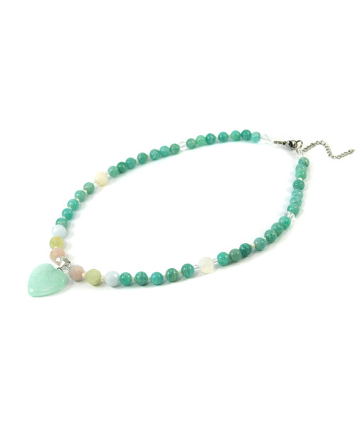 Necklace "Special" Amazonite, Morganite