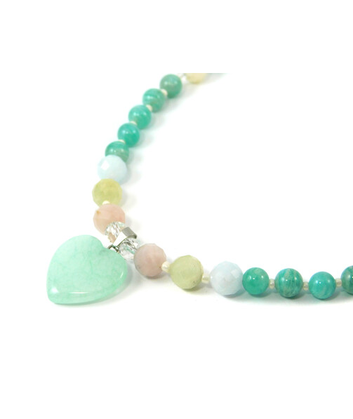 Necklace "Special" Amazonite, Morganite