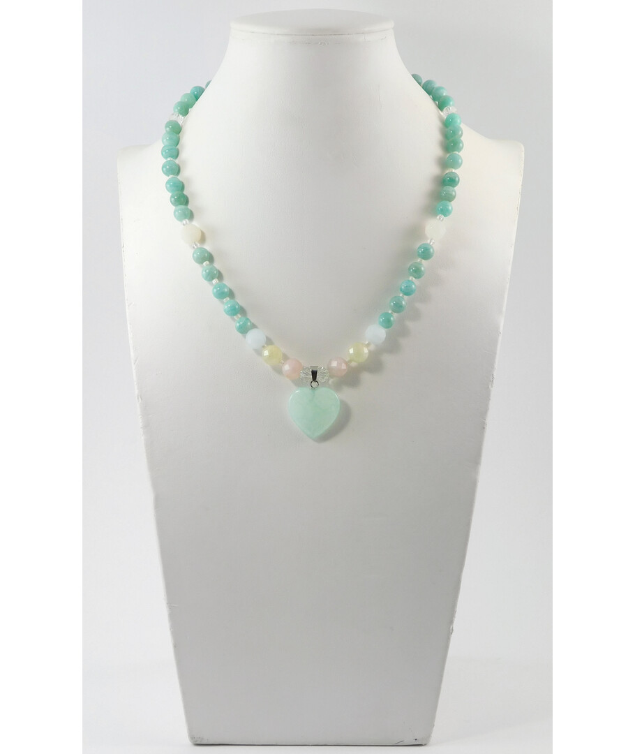 Necklace "Special" Amazonite, Morganite