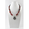 Necklace &quot;Berry&quot; Agate, Kahalong, Small coral