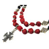 Necklace &quot;Lilian&quot; Coral galotvka, Shungite press, shells Skafarki