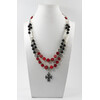 Necklace &quot;Lilian&quot; Coral galotvka, Shungite press, shells Skafarki