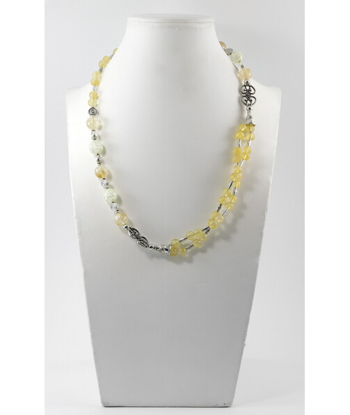 Necklace "Raminchik" Citrine, Blue quartz