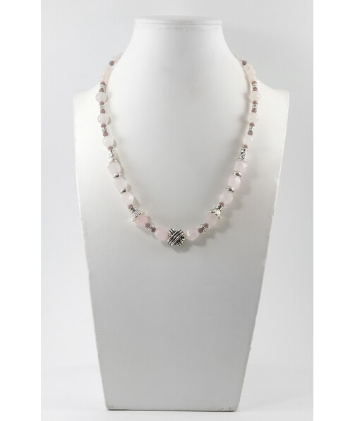 Necklace "Gladiolus" Rose quartz