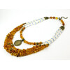 Necklace &quot;Persephone&quot; Amber, Coral