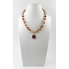 Necklace &quot;Hestia&quot; Rhodonite, Adular