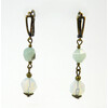 Earrings &quot;Dandelion&quot; Synthetic moonstone, Amazonite