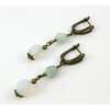 Earrings &quot;Dandelion&quot; Synthetic moonstone, Amazonite