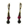 Earrings &quot;Roosters&quot; Snake, Cat&#039;s eye