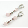 Earrings &quot;Gladiolus&quot; Rose quartz