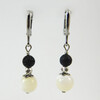 Earrings &quot;Chess Queen&quot; Mother of pearl, Lava