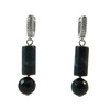 Earrings &quot;Green Eye&quot; Mossy agate