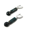 Earrings &quot;Green Eye&quot; Mossy agate