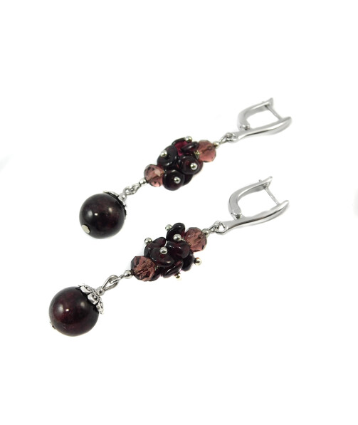 Earrings "Tulip" Pomegranate