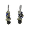 Earrings &quot;Blue Symphony&quot; Obsidian, lapis lazuli, labrador crumb