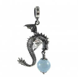 Aquamarine "Dragon" pendant, silver