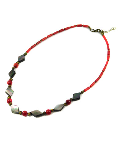 Necklace "Alison" Coral, Heliotis