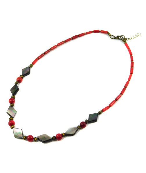 Necklace "Alison" Coral, Heliotis