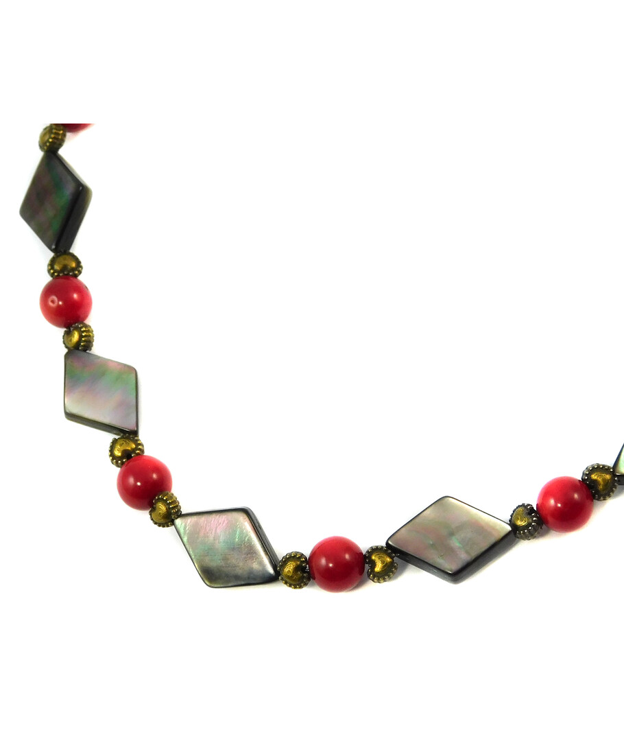 Necklace "Alison" Coral, Heliotis